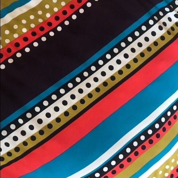 Cleo Stripes & Dots Geometric Sleeveless Maxi Dress Cinched Waist Women’s 4 - Picture 2 of 4